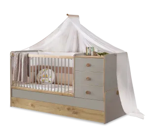 Łóżeczko niemowlęce Baby Grey Sl (With 80x180 cm)